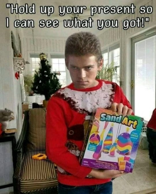 Lustige Weihnachtsbilder - keine Freude über Geschenk