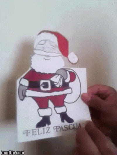 Lustige böse Weihnachtskarte Santa Claus Geschichte