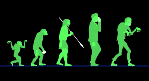 Evolution lustig vom Affen zum Zombie Ehechaos und Beziehungsspaß - Amüsante Liebeserlebnisse Liebe und Zombies: So meistert ihr die Apokalypse als Ehepaar Beziehung, Ehe, Komische Begebenheiten des Lebens, Liebesleben, Ratschlag | Die Kirche des heiligen Al Bundy 22. April 2023 3