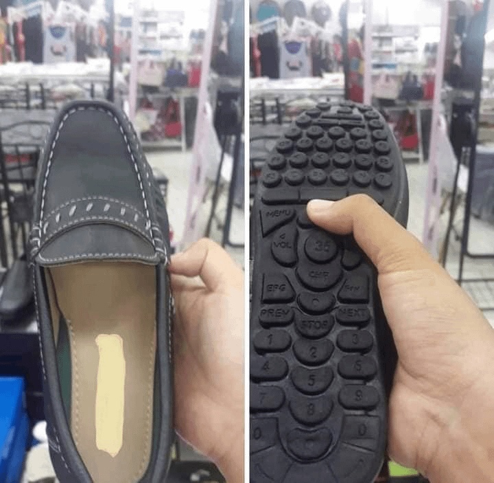 Damenschuh mit Fernbedienungs Absatz lustig Freizeit mit Freude: Entspannung, pur Die Legende der verlorenen Fernbedienung: Eine epische Suche beginnt Fernsehen, Genervt, Humorvolle Alltagsgeschichten, Lustiges über das Leben | Die Kirche des heiligen Al Bundy 18. April 2023 2