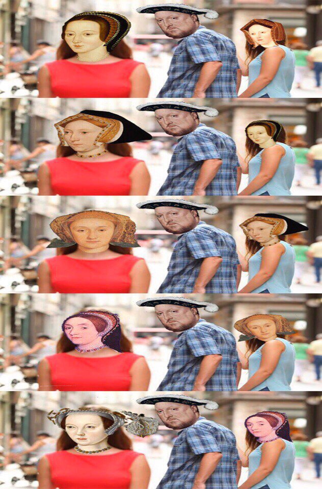 Distracted%20Boyfriend Meme K%C3%B6nig Heinrich VIII mit Ehefrauen Lach dich schlapp: Lustige Bilder für den Spaßfaktor Distracted Boyfriend-Meme: Der abgelenkte Freund bin wohl ich 😊 Beziehung, Erklärung, Lustige Bilder, Lustiges zu Mann & Frau | Die Kirche des heiligen Al Bundy 4. September 2024 18