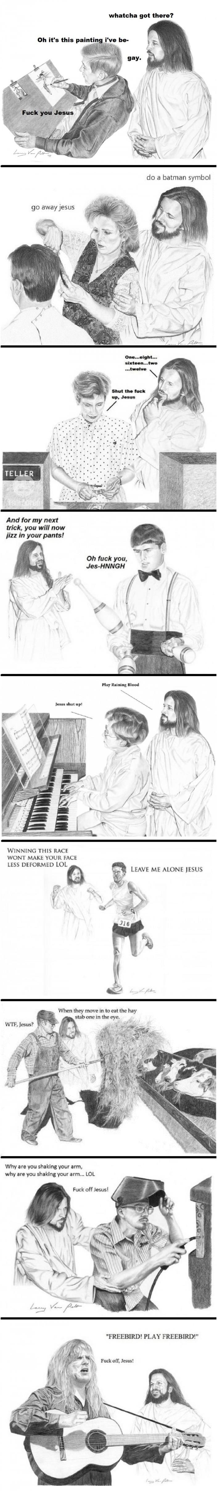 Was würde Jesus als moderner Mindestlohn-Biertrinker tun? Alltagsgott, Lustige Bilder, Spaß-Religion | Die Kirche des heiligen Al Bundy 15. Oktober 2023 16
