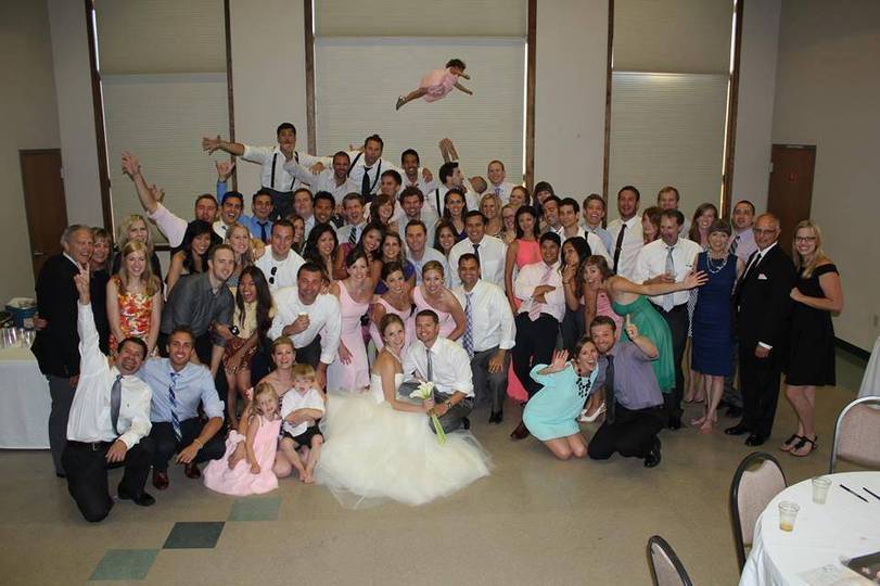 a group of people posing for a photo