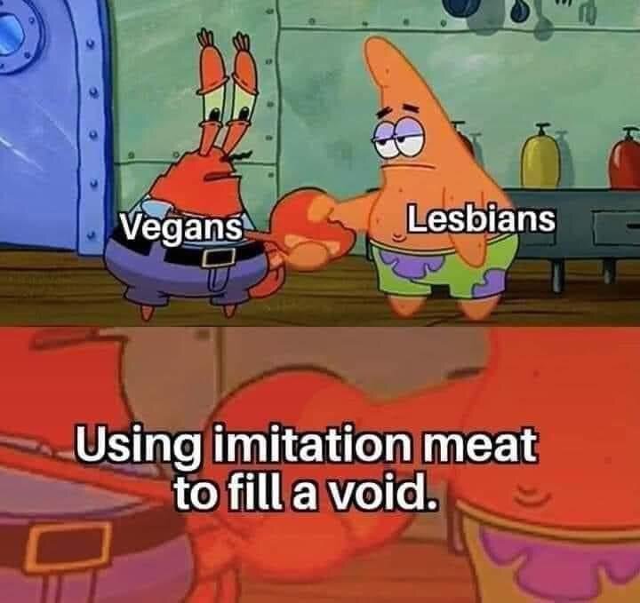 Veganer gegen Fleischesser lustige argumentative Bilder zum lachen%20(1) Wissenswertes mit Witz und Humor Fleischesser und Veganer teilen eine Sache: Sie beide hassen einander Beschweren, Kochen, Komische Begebenheiten des Lebens, Lustige Menschen, Lustiges über Tiere, Streit | Die Kirche des heiligen Al Bundy 4. Januar 2025 16