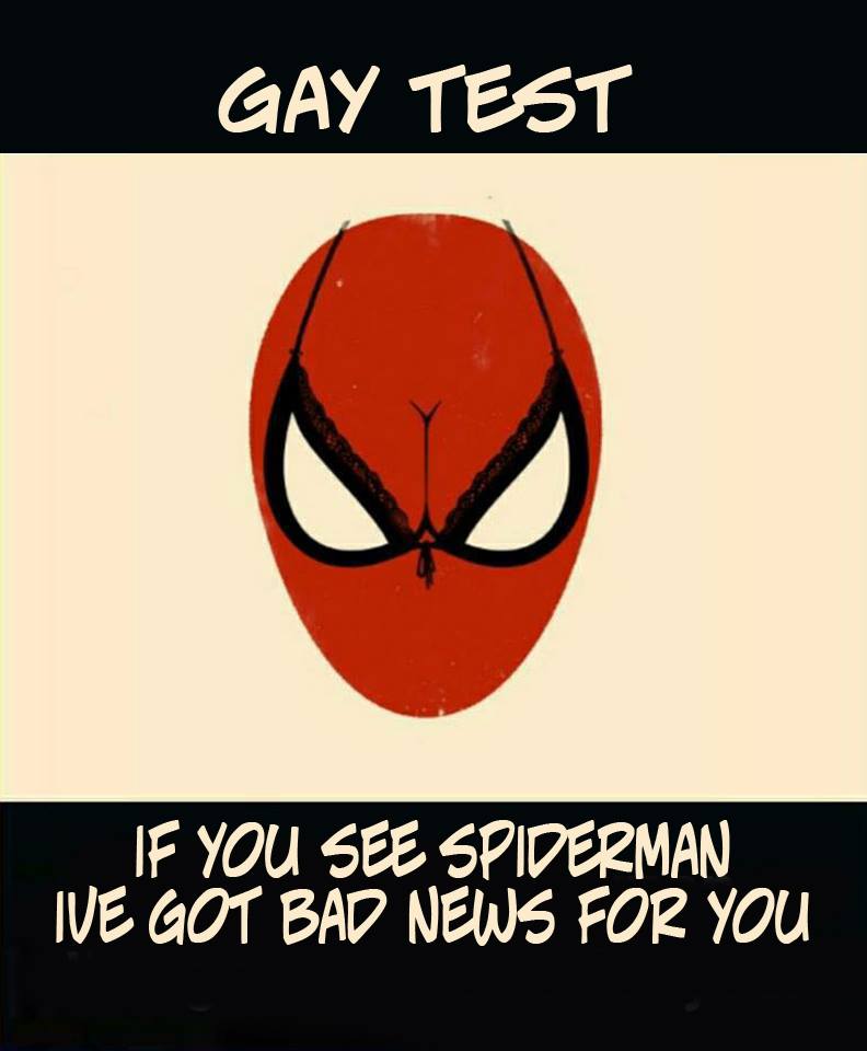 Spidermann oder Bikini Gay Test Motivation mit einem Augenzwinkern: Lachen für die Seele So wirst du heute noch für schwul/lesbisch gehalten Komische Begebenheiten des Lebens, Liebesleben, Lustiges über das Leben | Die Kirche des heiligen Al Bundy 23. August 2024 2