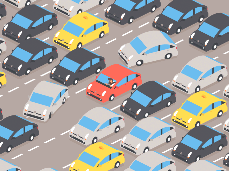 Comic Gif auf voller Autobahn von allen Autos ueberholt werden Männliche Marotten: Lustiges aus der Männerdomäne Comic Gif auf voller Autobahn von allen Autos überholt werden