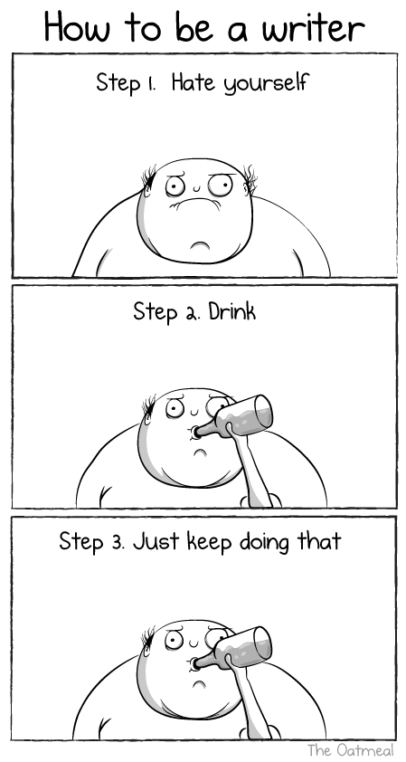 Wie wird man ein Schriftsteller Hasse dich selbst und trink Alkohol Motivation mit einem Augenzwinkern: Lachen für die Seele Wie wird man ein Schriftsteller. Hasse dich selbst, und hör nicht auf mit Alkohol trinken