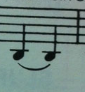 Smiley lachende Musiknoten Motivation mit einem Augenzwinkern: Lachen für die Seele Lachend ins Leere - Nihilismus als Lebensstil Alltag, Alltagsgott, Komische Begebenheiten des Lebens, Lustiges über das Leben | Die Kirche des heiligen Al Bundy 25. April 2023 12