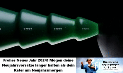 Sarkastisch ironischer Neujahrsspruch Neujahrsvorsaetze halten nicht lange Party-Time: Feste, Feiern und fröhlicher Wahnsinn Silvester 2023: Wie man sarkastisch ins Jahr 2024 stolpert Feiertag, Humorvolle Alltagsgeschichten, Sarkasmus, Silvester | Die Kirche des heiligen Al Bundy 27. Dezember 2023 1