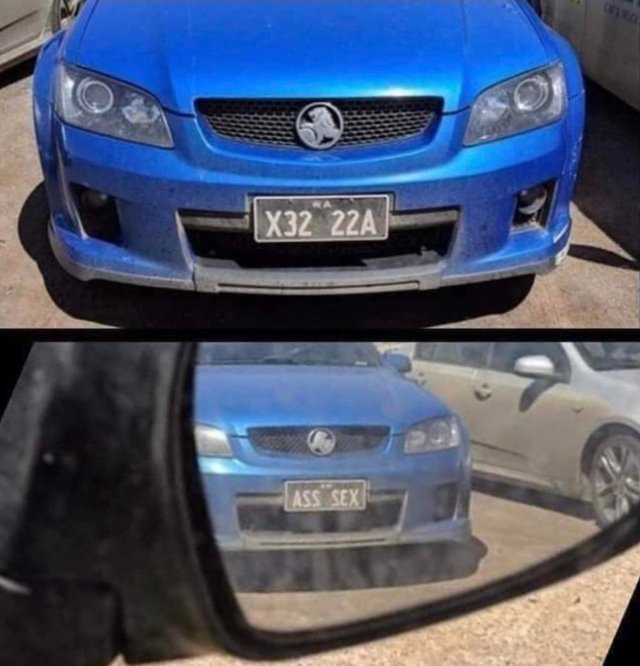 Komischen Spiegelverkehrtes Nummernschild im Rueckspiegel Freizeit mit Freude: Entspannung, pur Heiliger Al Bundy, bitte beschütze uns vor Schnarchnasen und Sonntagsfahrern! Alltag, Alltagsgott, Ausflug, Auto, Komische Begebenheiten des Lebens | Die Kirche des heiligen Al Bundy 1. Mai 2023 8