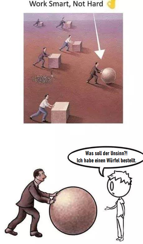 Work Smart not Hard lustiges Arbeitsbild Arbeitswahnsinn und Bürosatire Work Smart not Hard - lustige Arbeitsbilder