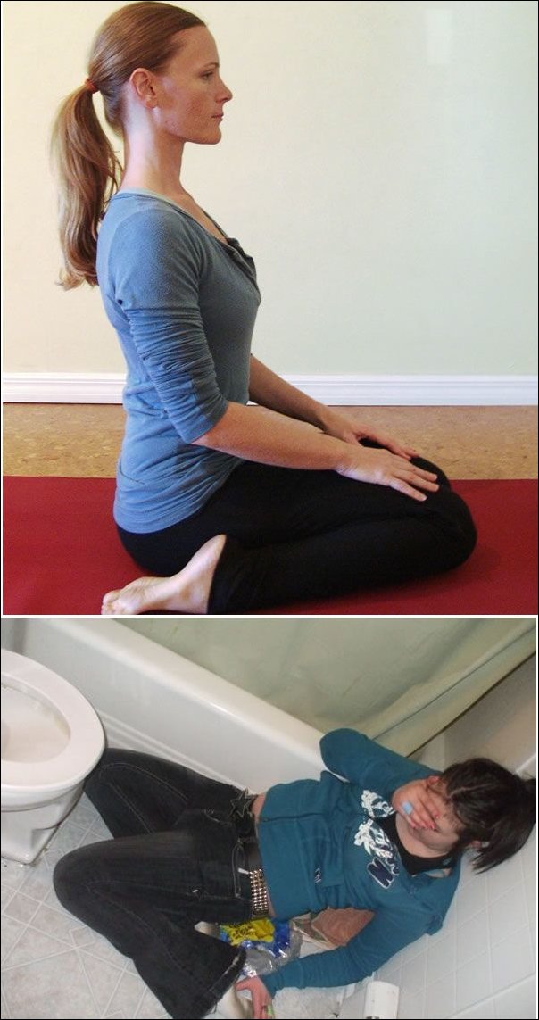 Alkohol Yoga sitzende Position vor dem Klo Hopfen und Humor: Die Welt des Biers Hopfen und Malz, Gott erhalt's - Die spirituelle Reise ins Bier-Yoga-Land Alkohol, Bier, Komische Begebenheiten des Lebens, Lustige Bilder, Lustiges, Sport | Die Kirche des heiligen Al Bundy 2. Mai 2023 4