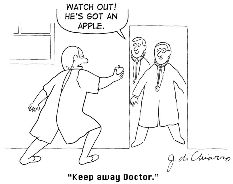 Ein Apfel am Tag h%C3%A4lt den Doktor fern Spassbilder zum lachen%20(6) Wissenswertes mit Witz und Humor Täglicher Apfel = Null Arztbesuche? Wir zerschmettern den Mythos mit saftigen Fakten! Abnehmen, Gesundheit, Humorvolle Alltagsgeschichten, Ratschlag | Die Kirche des heiligen Al Bundy 8. April 2024 10