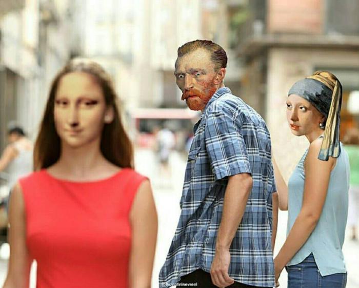 Distracted%20Boyfriend Meme Mona Lisa Lach dich schlapp: Lustige Bilder für den Spaßfaktor Distracted Boyfriend-Meme: Der abgelenkte Freund bin wohl ich 😊 Beziehung, Erklärung, Lustige Bilder, Lustiges zu Mann & Frau | Die Kirche des heiligen Al Bundy 4. September 2024 21