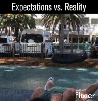 a person lying on a swing