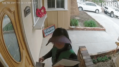 Postman wird von Hund verjagt witzig Arbeitswahnsinn und Bürosatire Der Paketzusteller – Nun gibt schon her du Lahmarsch Alltag, Arbeit, Beschweren, Humorvolle Alltagsgeschichten, Kundschaft, Lustige Menschen, Lustiges über das Leben, Zuhause | Die Kirche des heiligen Al Bundy 22. April 2022 2
