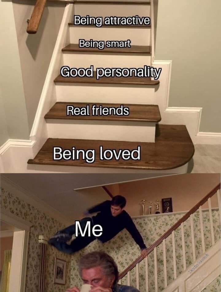 a man jumping on a staircase